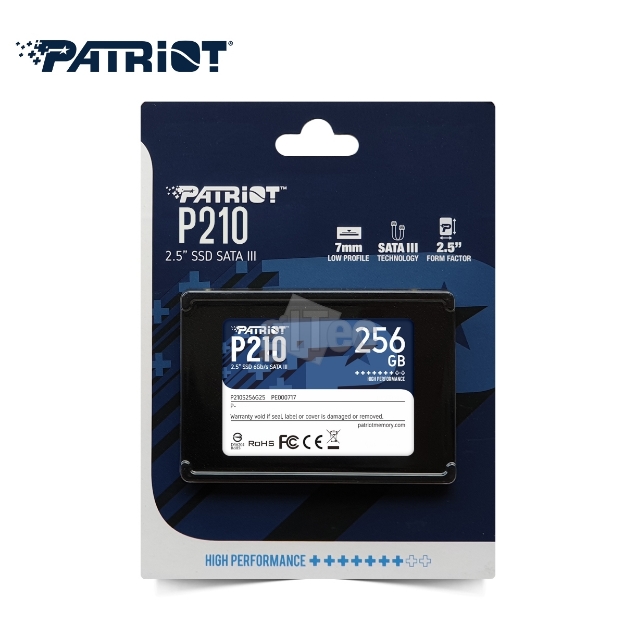 Picture of SSD ვინჩესტერი Patriot P210 256GB SSD P210S256G25 SATA III