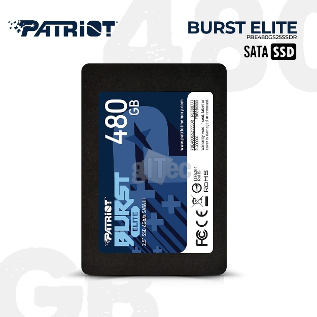 Picture of SOLID STATE DRIVE PATRIOT BURST ELITE 480GB PBE480GS25SSDR SATA 3.0 6Gb/s 