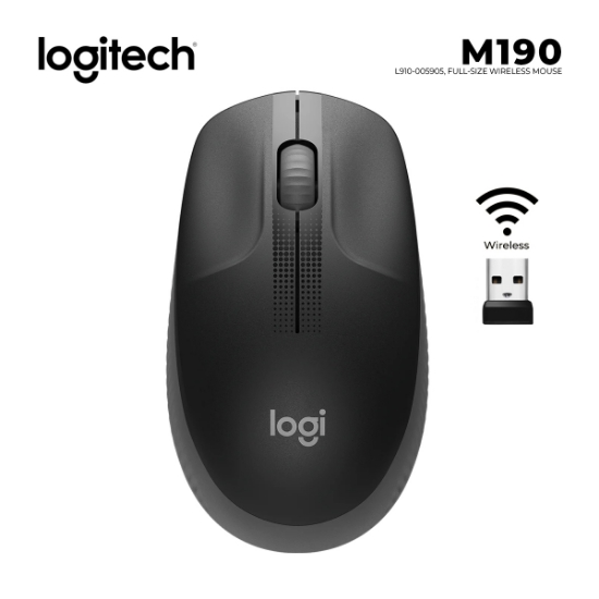 სურათი WIRELESS მაუსი LOGITECH M190 L910-005905 1000DPI Black