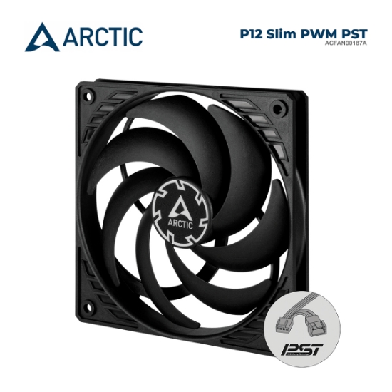 სურათი ქეისის ქულერი Arctic P12 Slim PWM PST ACFAN00187A 120mm Black