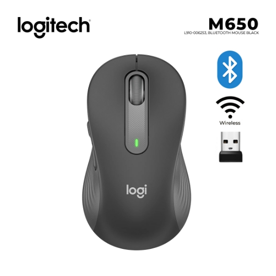 სურათი BLUETOOTH WIRELESS მაუსი LOGITECH M650 L910-006253 (M Size) BLACK