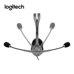 Picture of HEADSET LOGITECH H110 L981-000271 2X 3.5MM 3POLE WITH MIC GRAY/SILVER