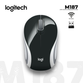 Picture of Wireless MOUSE LOGITECH M187 L910-002731 MINI BLACK