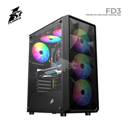 სურათი ქეისი 1STPLAYER FD3 FD3-BK-4F1 MIDI-Tower BLACK