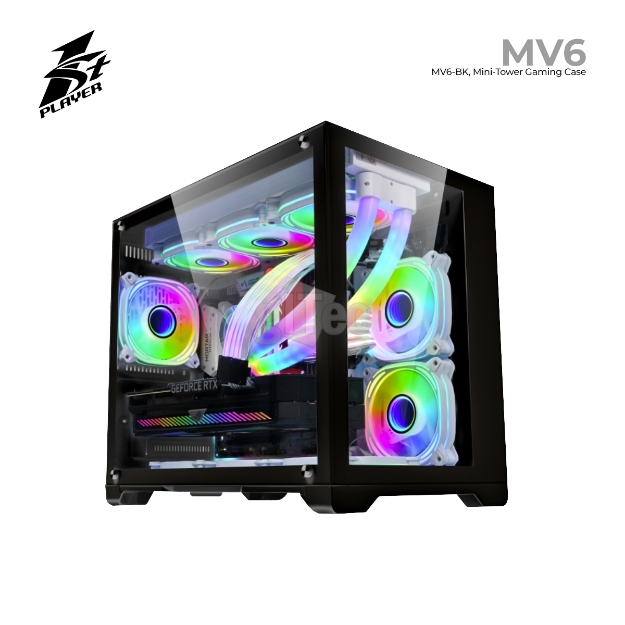 Picture of CASE 1STPLAYER MV6 MV6-BK BLACK Mini-Tower