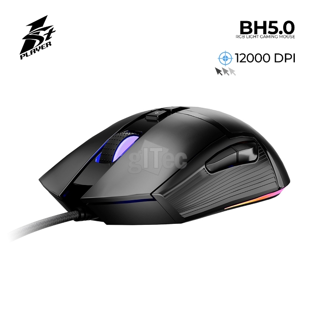 Picture of MOUSE 1STPLAYER BH5.0 12000 DPI USB BLACK