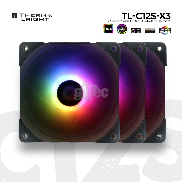 Picture of CASE FAN THERMALRIGHT TL-C12S-X3 A-RGB