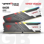 Picture of MEMORY PATRIOT VIPER VENOM RGB PVVR564G560C40K 64GB DDR5 5600MHZ