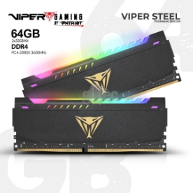 Picture of MEMORY PATRIOT VPER STEEL RGB PVSR464G360C0K DDR4 64GB 3600Mhz