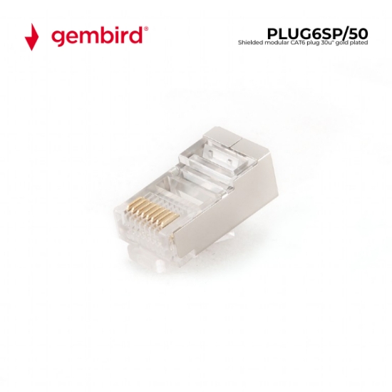 Picture of RJ-45 CAT6 Connector Gembird PLUG6SP/50