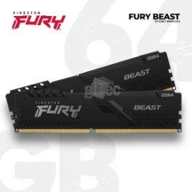 Picture of MEMORY KINGSTON FURY BEAST KF436C18BBK2/64 64GB DDR4 3600MHZ BLACK