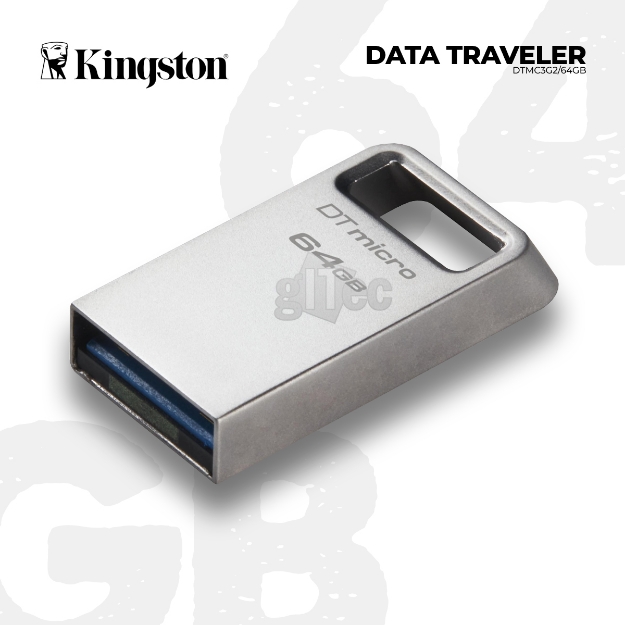 Picture of USB3.2 FLASH DRIVE KINGSTON 64GB DataTraveler Micro DTMC3G2/64GB 64GB