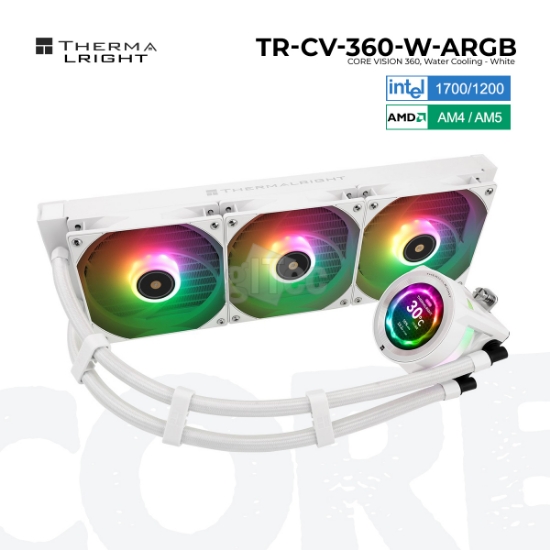სურათი თხევადი გაგრილების სისტემა THERMALRIGHT CORE VISION 360 WHITE ARGB TR-CV-360-W-ARGB