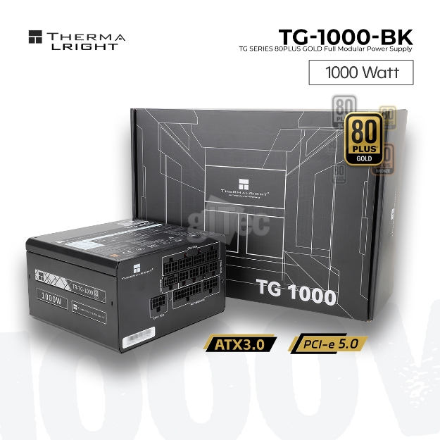 Picture of POWER SUPPLY THERMALRIGHT TG BLACK 1000 1000W 80+ Gold Full Modular 