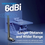 Picture of VENTION KDTB0 AC650 USB Wi-Fi Dual Band Network Adapter With High Gain Antenna