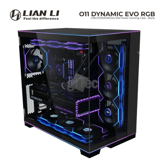 სურათი ქეისი Lian Li O11 Dynamic EVO RGB G99.O11DERGBX.00 Mid-Tower Black