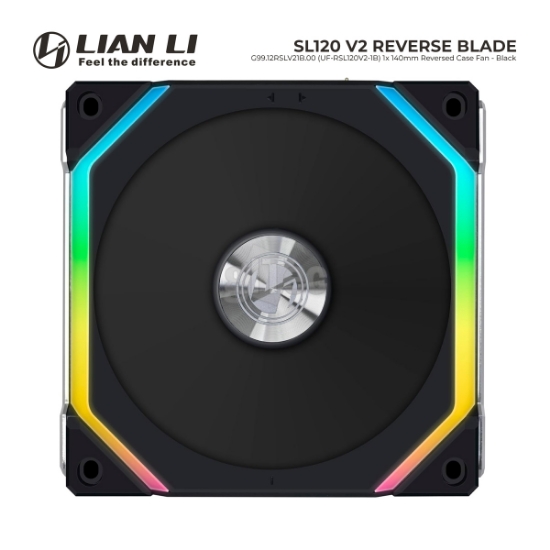სურათი ქეისი ქულერი Lian Li UNI FAN SL120 V2 REVERSE BLADE G99.12RSLV21B.00 BLACK