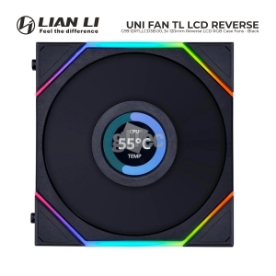 Picture of ქეისის ქულერი LIAN LI UNI FAN TL LCD Reverse G99.12RTLLCD3B.00 3-Pack Black