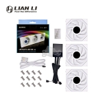 Picture of ქეისის ქულერი LIAN LI UNI FAN TL LCD Reverse G99.12RTLLCD3W.00 3-Pack White