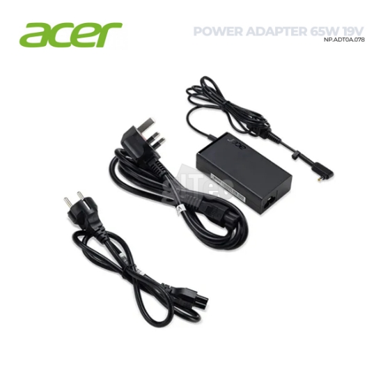 Picture of Notebook Charger Acer AC Adapter NP.ADT0A.078 65W 19V EU/UK Power Cord