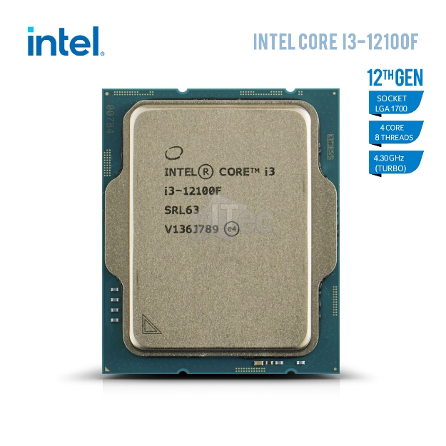 Picture of CPU INTEL CORE i3-12100F 12MB CACHE 4.30GHZ TRAY