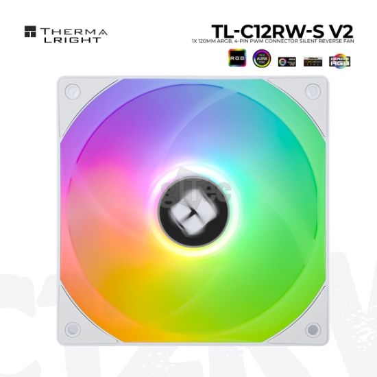 სურათი ქეისის ქულერი THERMALRIGHT TL-C12RW-S V2 (single) Reverse WHITE