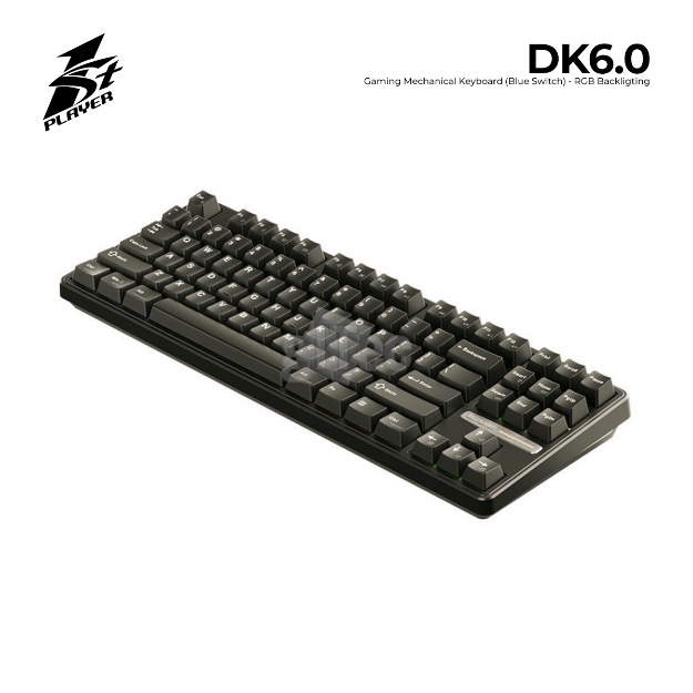 Picture of KEYBOARD 1STPLAYER DK6.0 Black (Tenkeyless) Mechanical Blue Switch RGB Backligting