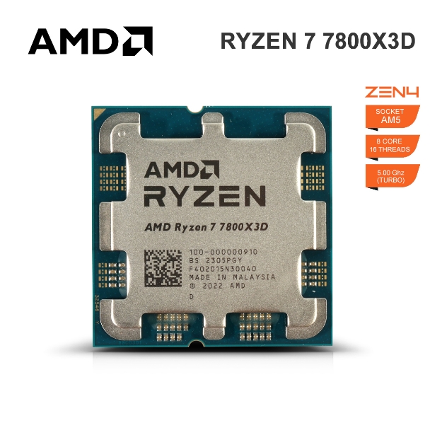 Picture of პროცესორი AMD Ryzen 7 7800X3D 96MB CACHE 5.00GHZ AM5