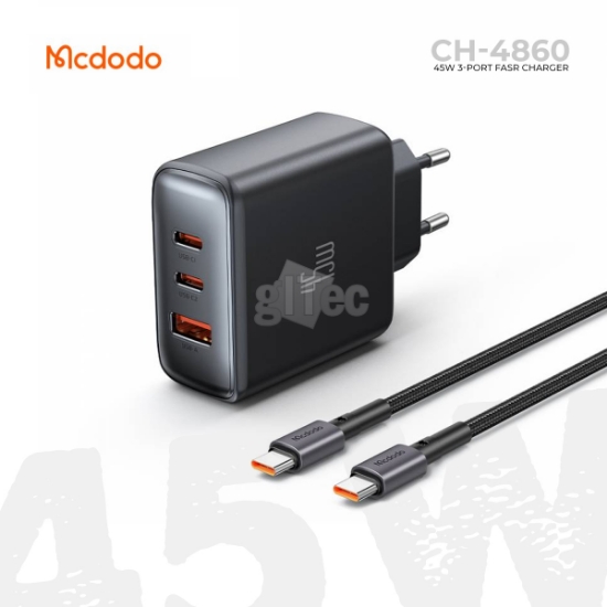 Picture of MCDODO CH-4860 45W 3-PORT FASR CHARGER + Type-C CAble