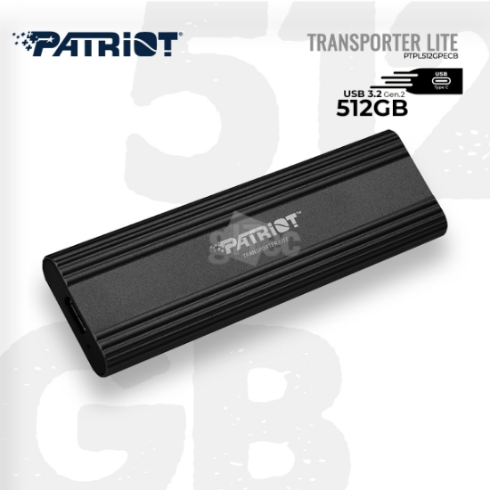 Picture of External Portable SSD Patriot PTPL512GPECB TRANSPORTER Lite 512GB TYPE-C Black