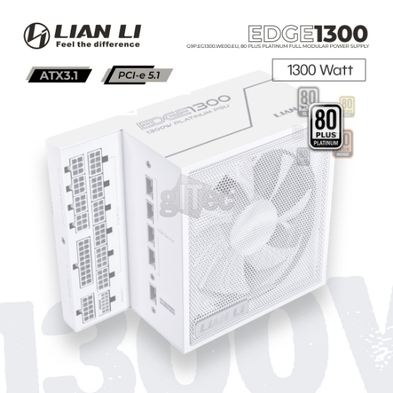 Picture of Power Supply LIAN LI EDGE G9P.EG1300.WE00.EU 1300W 80+ Platinum FULL MODULAR White