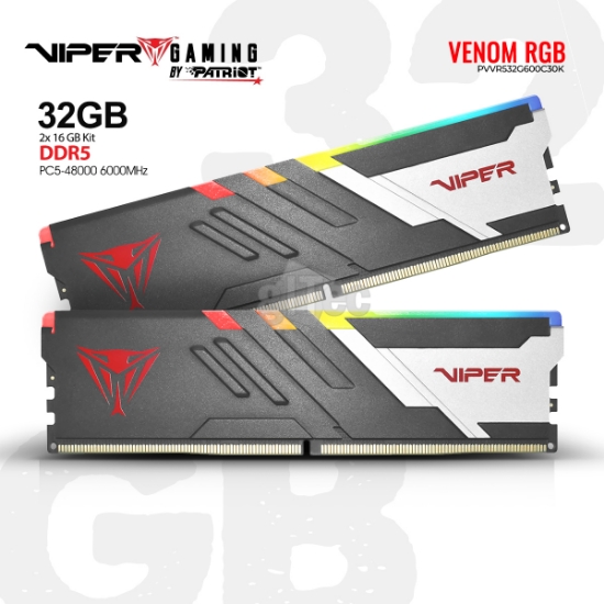 Picture of MEMORY PATRIOT VIPER VENOM RGB VEB532G6030KW DDR5 32GB 6000MHZ