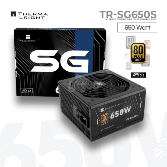Picture of POWER SUPPLY HERMALRIGHT TR-SG650S 650W 80+ Gold NON modular ATX 3.1 BLACK