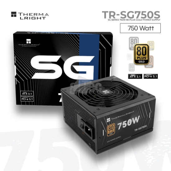 Picture of POWER SUPPLY THERMALRIGHT TR-SG750S 750W 80+ Gold NON Modular ATX 3.1 PCIE 5.1 BLACK