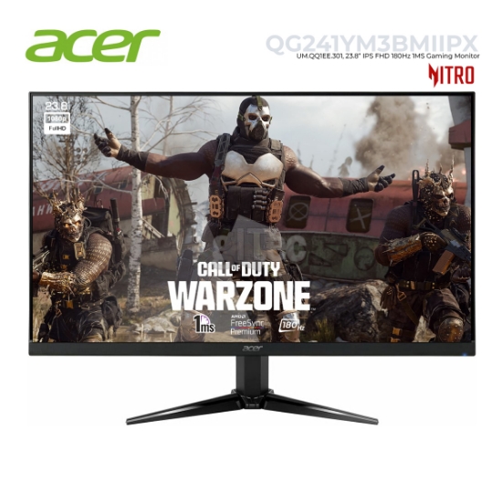 სურათი მონიტორი Acer Nitro QG241Y M3bmiipx UM.QQ1EE.301 23.8" IPS FHD 180Hz 1MS BLACK