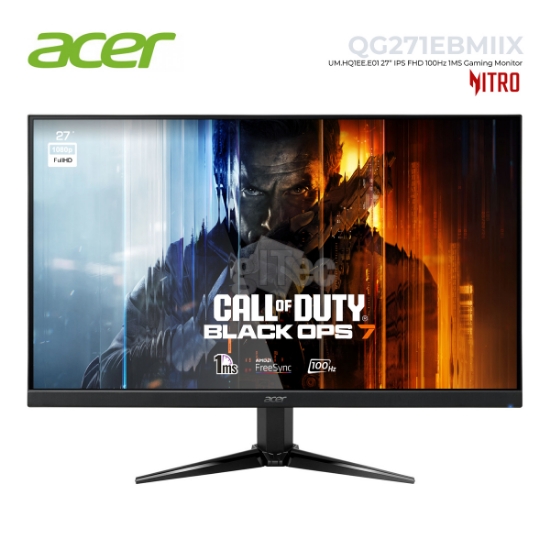 სურათი მონიტორი ACER NIUTRO QG271E bmiix UM.HQ1EE.E01 27" FHD IPS 100Hz 1MS BLACK