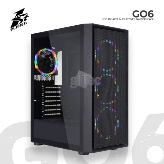 სურათი ქეისი 1STPLAYER GO6 GO6-BK-4FS1 MIDI-Tower BLACK