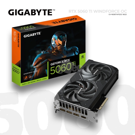 სურათი ვიდეო ბარათი GIGABYTE RTX 5060 Ti WINDFORCE OC GV-N506TWF2OC-16GD 16GB GDDR7 128bit