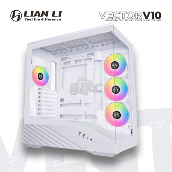 სურათი ქეისი LIAN LI VECTOR V100 G99.V100RW.00 MID-TOWER WHITE