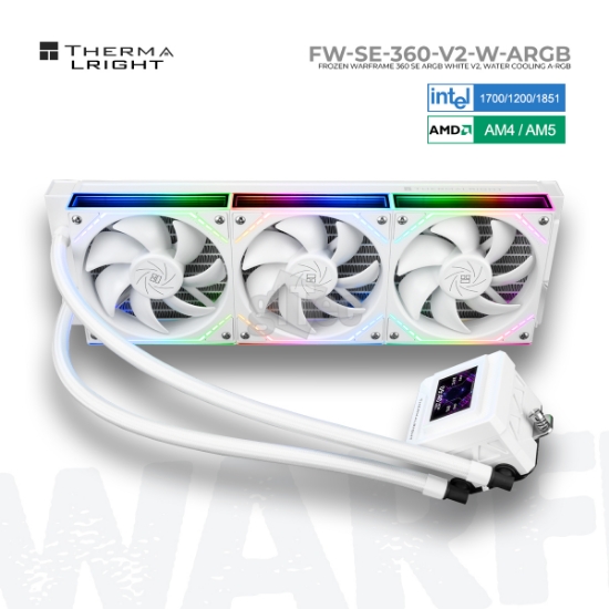 სურათი თხევადი გაგრილების სისტემა THERMALRIGHT FROZEN WARFRAME 360 SE ARGB WHITE V2