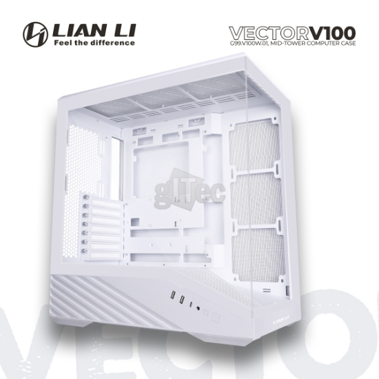 Picture of CASE LIAN LI VECTOR V100 G99.V100W.01 MID-TOWER WHITE