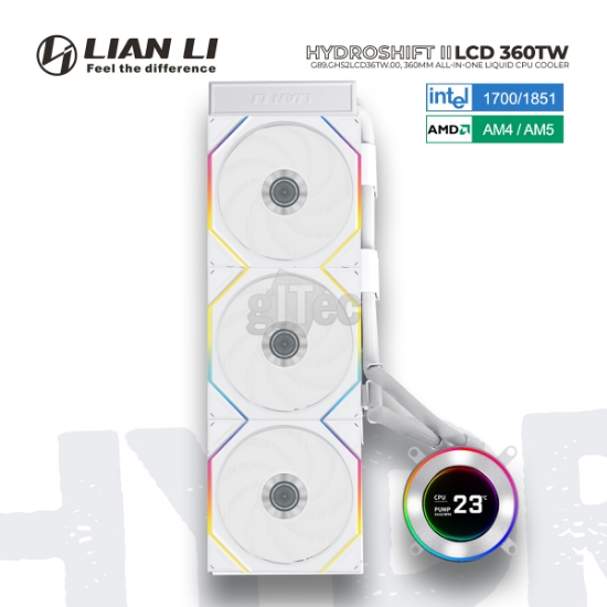 Picture of WATER COOLING SYSTEM LIAN LI HydroShift II LCD-C 360TW ARGB G89.GHS2LCD36TW.00 WHITE