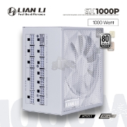 სურათი კვების ბლოკი LIAN LI SX 1000P G9P.SX1000P.W000.EU 1000W 80 PLUS PLATINUM FULL MODULAR WHITE