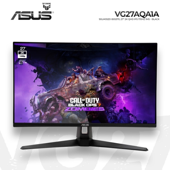 სურათი მონიტორი ASUS TUF GAMING VG27AQA1A 90LM05Z0-B05370 27" 2K QHD 170Hz 1MS BLACK