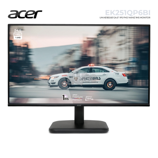 სურათი მონიტორი ACER EK251QP6BI UM.KE1EE.601 24.5" IPS FHD 144Hz 1MS BLACK