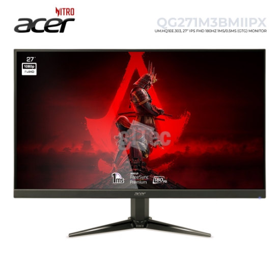 სურათი მონიტორი ACER NITRO QG271M3BMIIPX UM.HQ1EE.303 27" IPS FHD 180HZ BLACK