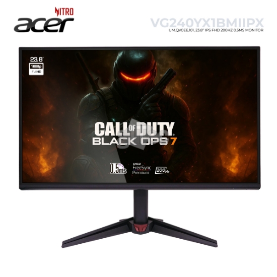 სურათი მონიტორი ACER Nitro VG240YX1BMIIPX UM.QV0EE.101 23.8" FHD IPS 200HZ 0.5MS BLACK