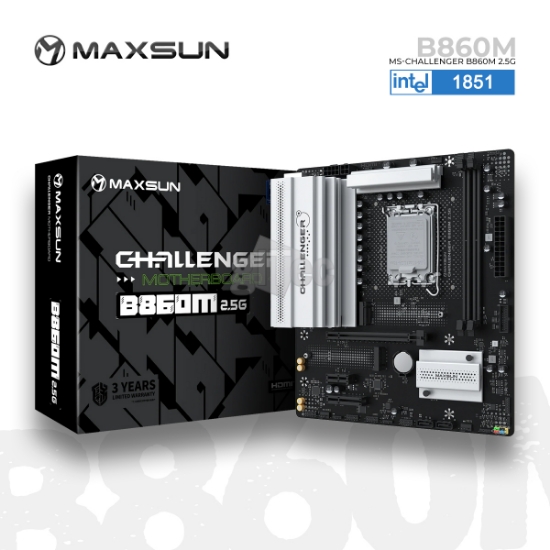 სურათი დედა დაფა MAXSUN Challenger B860M 2.5G DDR5 LGA 1851 mATX