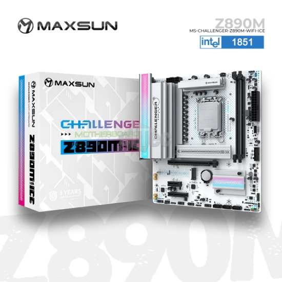 სურათი დედა დაფა MAXSUN Challenger Z890M WIFI ICE DDR5 LGA 1851 mATX
