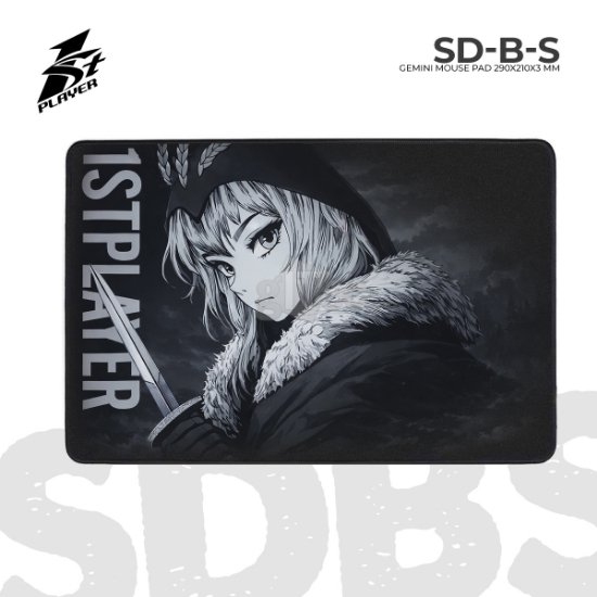 სურათი მაუსი 1STPLAYER SD-B-S 290x210mm - Black
